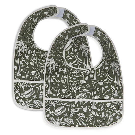 Jollein Bavoir imperméable Botanical Leaf Green 2 pièces - Jollein