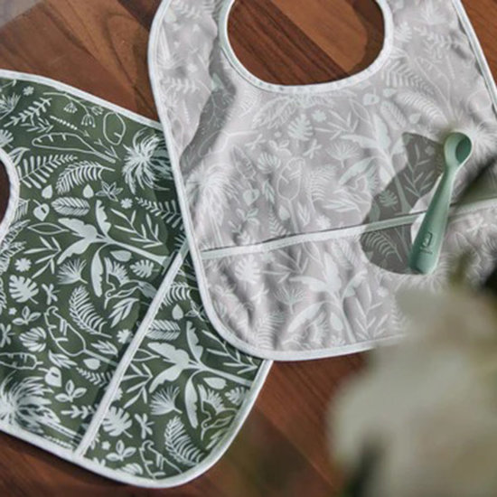 Jollein Jollein slabbetje waterproof Botanical Nougat 2 stuks