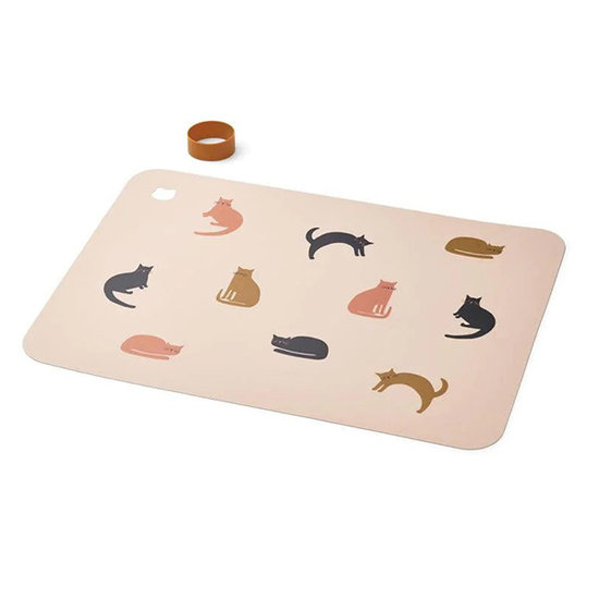 Liewood Liewood Jude silicone placemat Miauw / Apple blossom mix