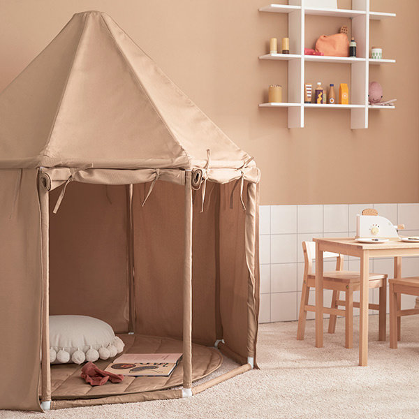Tente Tipi Caramel pour enfants avec tapis de jeu et 2 oreillers, Tente de  jeu