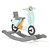 Kid's Concept Scooter à bascule bleu clair Kids Concept