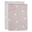 Jollein Jollein hydrofiel washandje Dotted&Rabbit Nougat GOTS 2pack