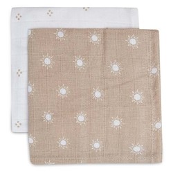 Jollein muslin facecloth Pointelle & Sun Biscuit GOTS 2pack