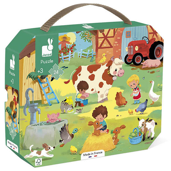 Janod Janod Puzzle Ein Tag auf dem Bauernhof 24 Teile