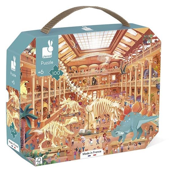 Janod speelgoed Janod puzzle natural history museum 100 pieces
