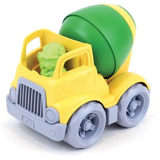 Green Toys Camion bétonnière jaune Green Toys