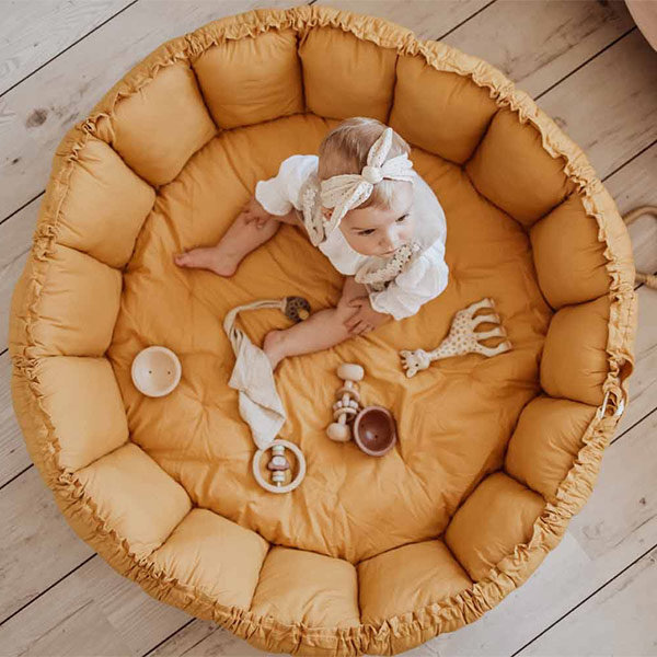 Tipi avec tapis de jeu beige - Made in Bébé