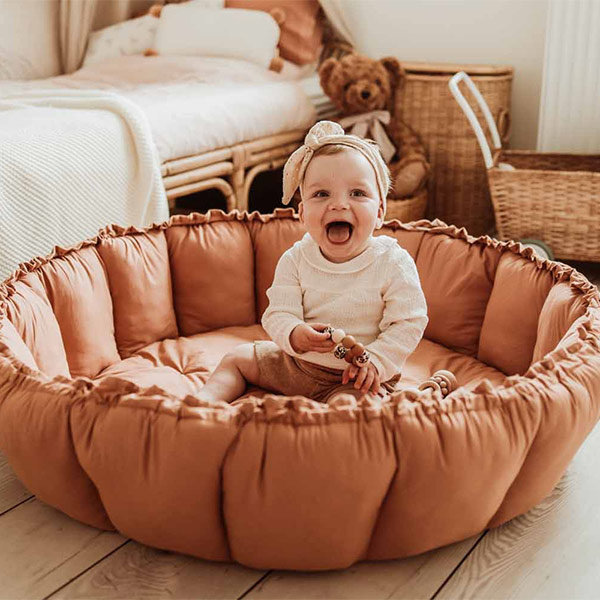 Play and Go play mat Bloom Tawny Brown Organic Little Thingz