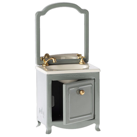 Maileg Maileg sink dresser with mirror Dark Mint