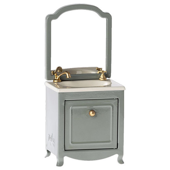 Maileg Maileg wastafel met spiegel Dark Mint