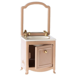 Maileg sink dresser with mirror Dark Powder