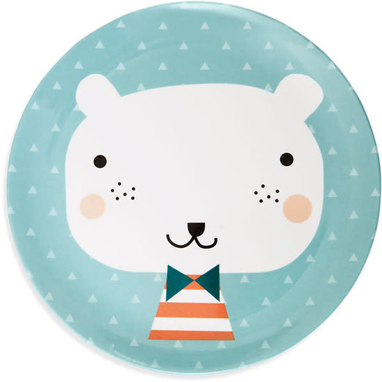 Petit Monkey Melamine plate - Bear triangles - Haciendo el Indio - Petit Monkey