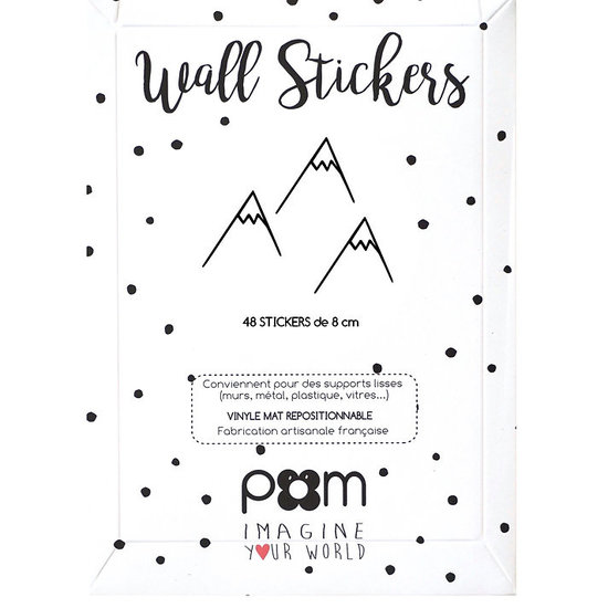 Pom Le Bonhomme Stickers muraux montagnes noires - Pöm Le Bonhomme