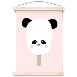 Poster - Panda Pop roze - Eef Lillemor