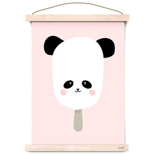 Poster - Panda Pop roze - Eef Lillemor