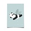 Eef Lillemor Eef Lillemor Postkarte Flying panda mint