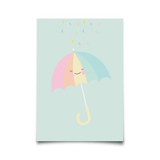 Eef Lillemor Eef Lillemor postkaart Rainbow umbrella