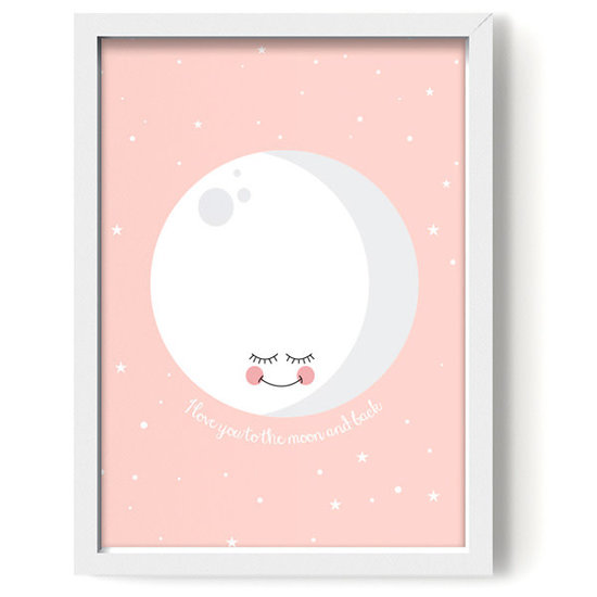 Eef Lillemor Poster - Moon roze - Eef Lillemor