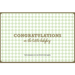 Post card - Congratulations on the little babyboy - Enfant Terrible