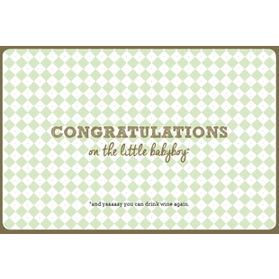 Karte - Congratulations on the little babyboy - Enfant Terrible