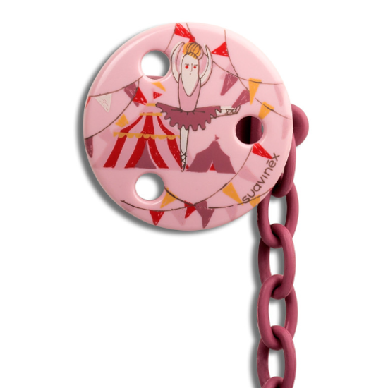 Suavinex Suavinex pacifier clip round Ballerina