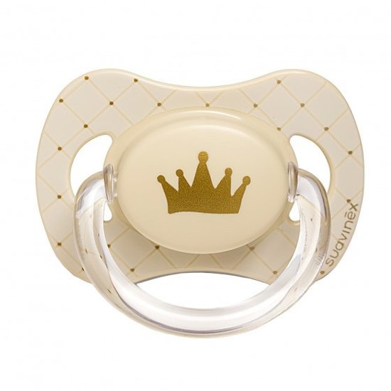 Suavinex Suavinex pacifier Anatomical sil 0-6M Crown Gold