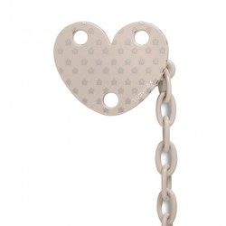 Suavinex pacifier clip heart White Silver Stars