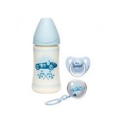 Suavinex ROSE & BLEU Geschenkset Silicicone Anatomisch  0-6M Toys Bleu