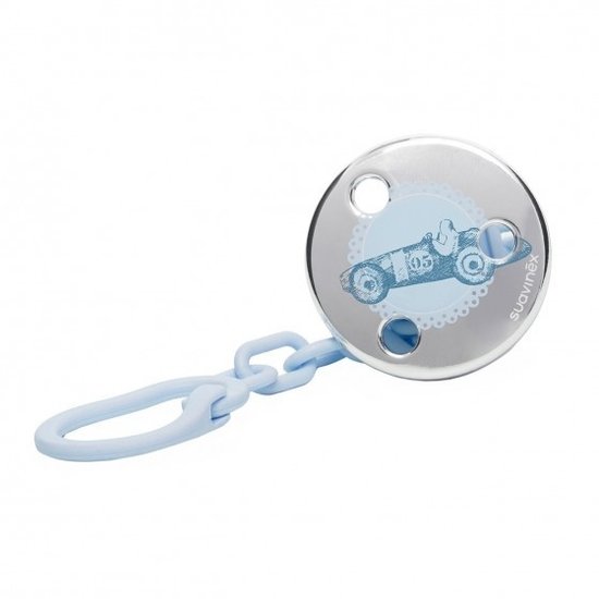 Suavinex Suavinex ROSE & BLUE pacifier clip Car Blue