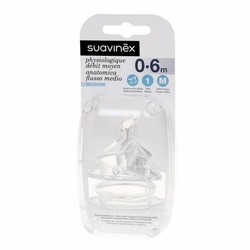 Copy of Suavinex anatomische silicone speen +6 maand Medium Duopack