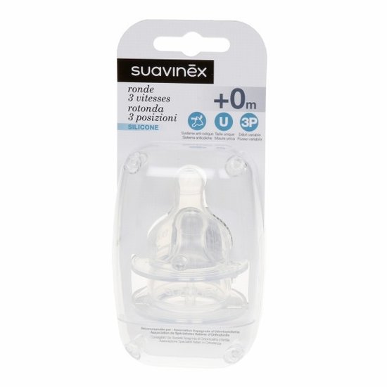 Suavinex Copy of Suavinex ronde silicone speen +4 maand Large Duopack