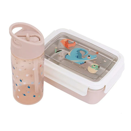 Petit Monkey Petit Monkey drinkfles dino footprints