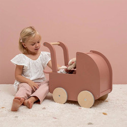 Little Dutch wooden doll pram