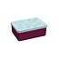 Blafre Lunch box bear flowers light blue-burgundy - Blafre