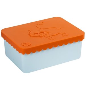 Lunch box fox orange - light blue - Blafre