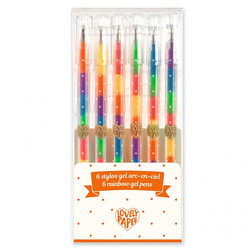 Djeco rainbow gel pens set of 6