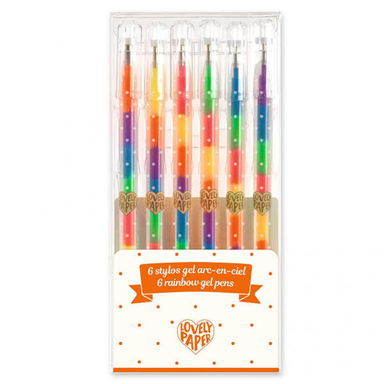 Djeco Stylos gel arc-en-ciel Djeco - lot de 6