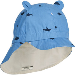 Liewood Gorm chapeau bébé réversible Shark / Riverside