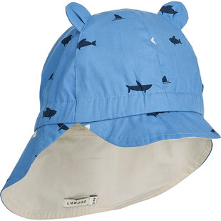 Liewood Gorm reversible sun hat Shark / Riverside