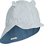 Liewood Liewood Gorm omkeerbaar Seersucker zonnehoedje Stripe Blue Wave / Creme
