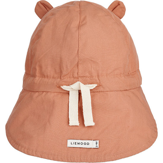 Liewood Liewood Gorm chapeau bébé réversible Seersucker Stripe Tuscany rose / Sandy