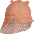 Liewood Liewood Gorm chapeau bébé réversible Seersucker Stripe Tuscany rose / Sandy