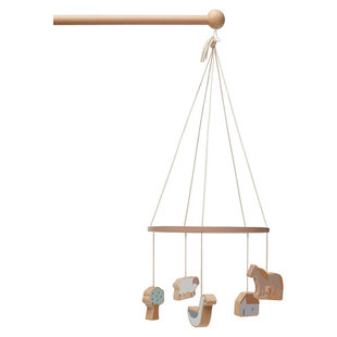 Jollein wooden baby mobile Farm