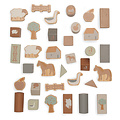 Jollein Jollein wooden blocks set Farm
