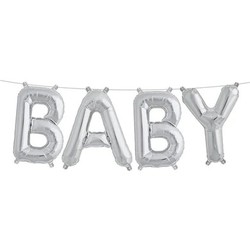 Ensemble de ballons BABY argent 41cm Northstar