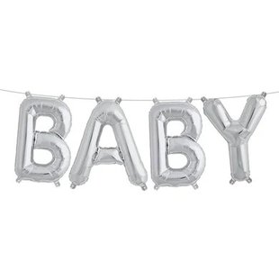 Ballon set BABY zilver 41cm Northstar