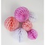A Little Lovely Company A Little Lovely Company honeycomb balls roze set van 6