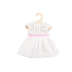 Doll dress with roses white/pink Heless