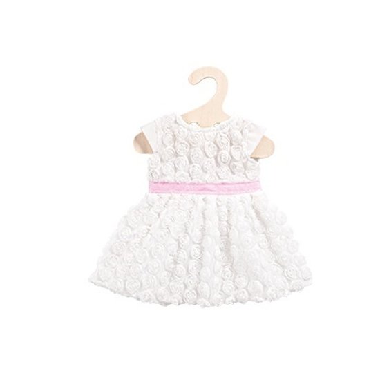 Minikane Puppenkleid mit Rosen weiß/rosa Heless