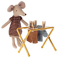 Maileg Séchoir à linge avec pinces Ocher - Maileg